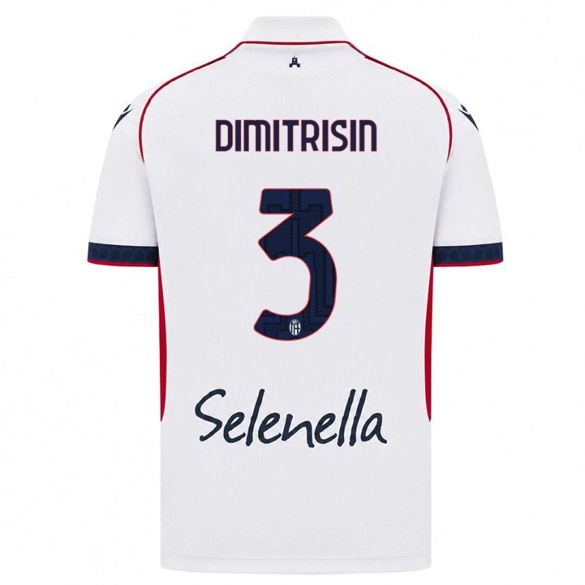 Danxen Dame Danila Dimitrișin #3 Hvit Rød Kongeblå Bortetrøye Drakt Trøye 2026/27 Skjorter T-Skjorte
