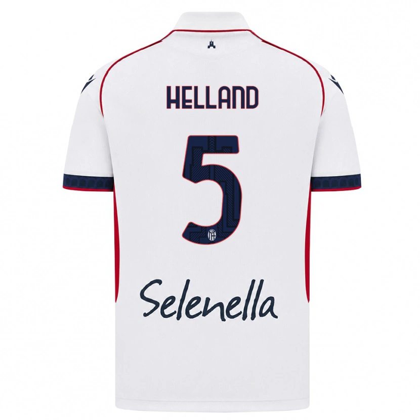 Danxen Dame Eivind Helland #5 Hvit Rød Kongeblå Bortetrøye Drakt Trøye 2026/27 Skjorter T-Skjorte