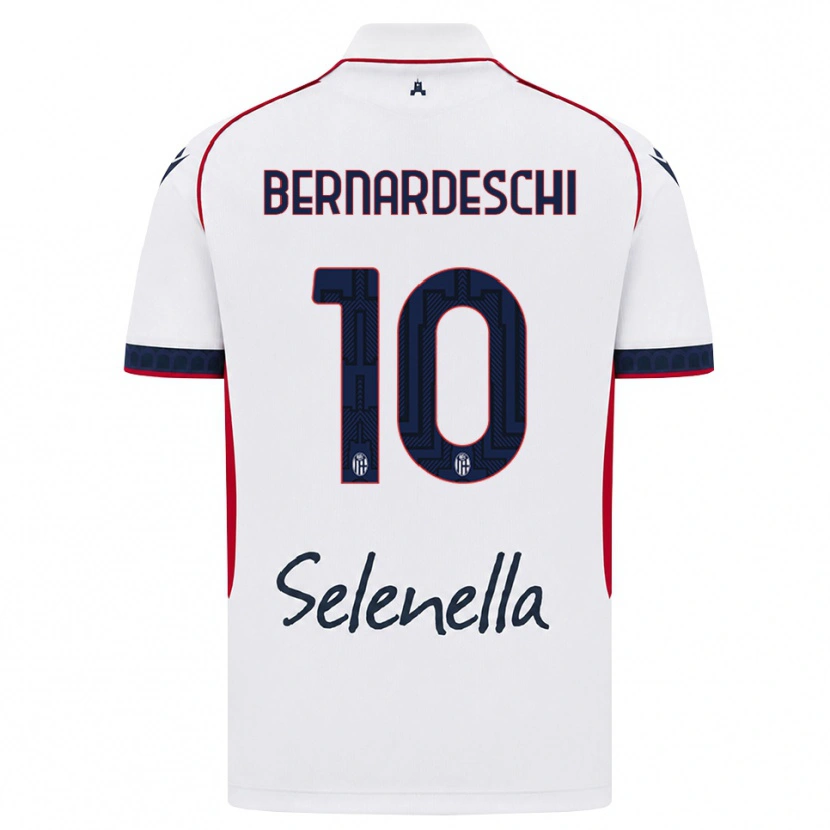 Danxen Dame Federico Bernardeschi #10 Hvit Rød Kongeblå Bortetrøye Drakt Trøye 2026/27 Skjorter T-Skjorte