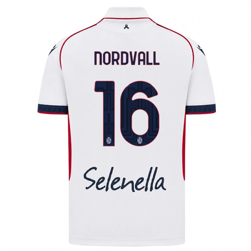 Danxen Dame Ossian Nordvall #16 Hvit Rød Kongeblå Bortetrøye Drakt Trøye 2026/27 Skjorter T-Skjorte