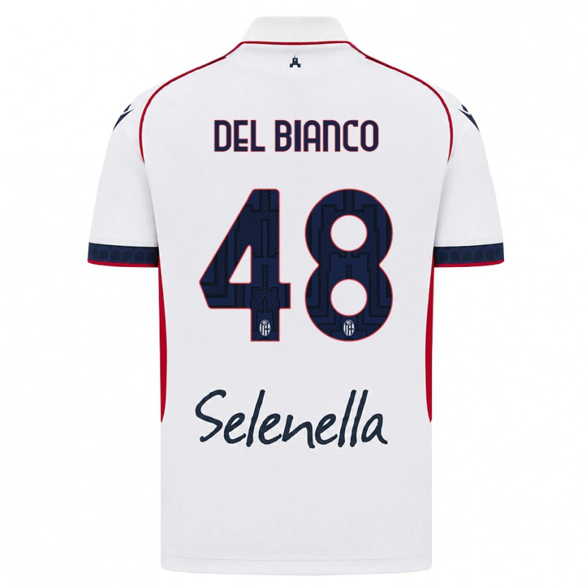 Danxen Dame Riccardo Del Bianco #48 Hvit Rød Kongeblå Bortetrøye Drakt Trøye 2026/27 Skjorter T-Skjorte