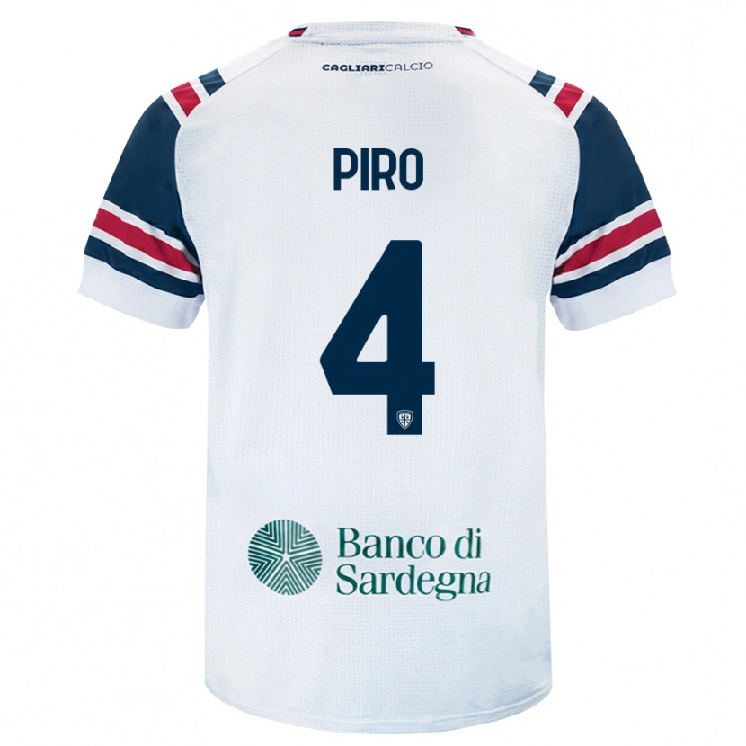 Danxen Dame Samuele Piro #4 Hvit Rød Grønn Bortetrøye Drakt Trøye 2026/27 Skjorter T-Skjorte
