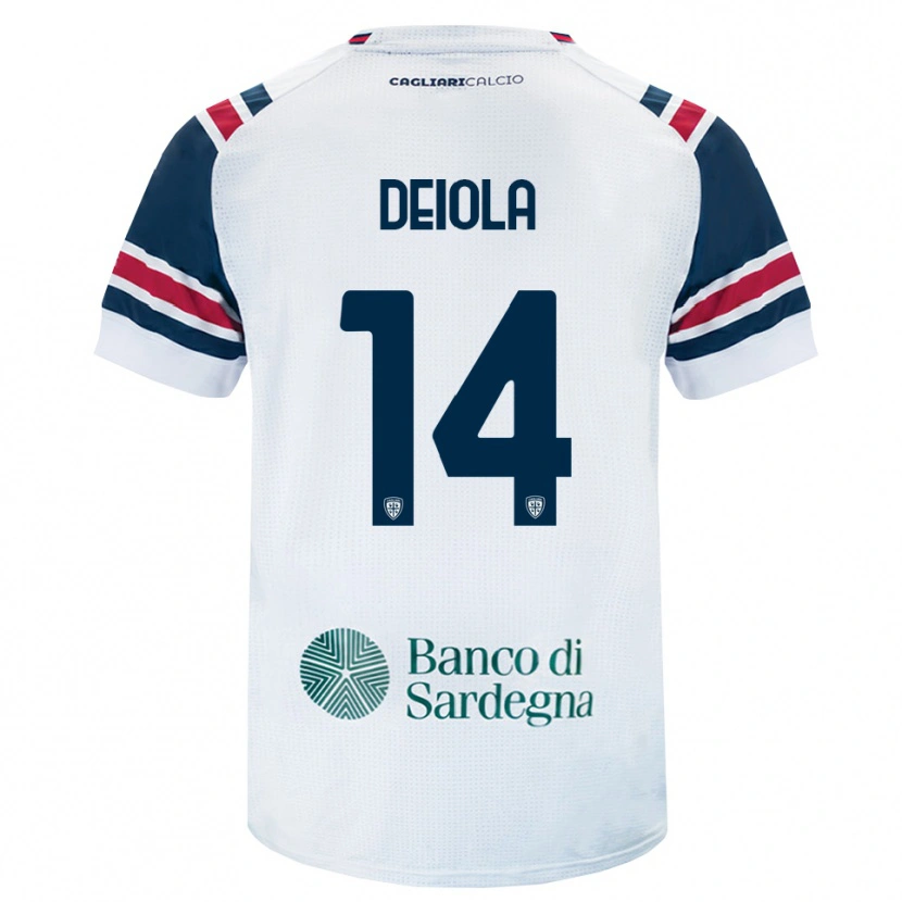 Danxen Dame Alessandro Deiola #14 Hvit Rød Grønn Bortetrøye Drakt Trøye 2026/27 Skjorter T-Skjorte