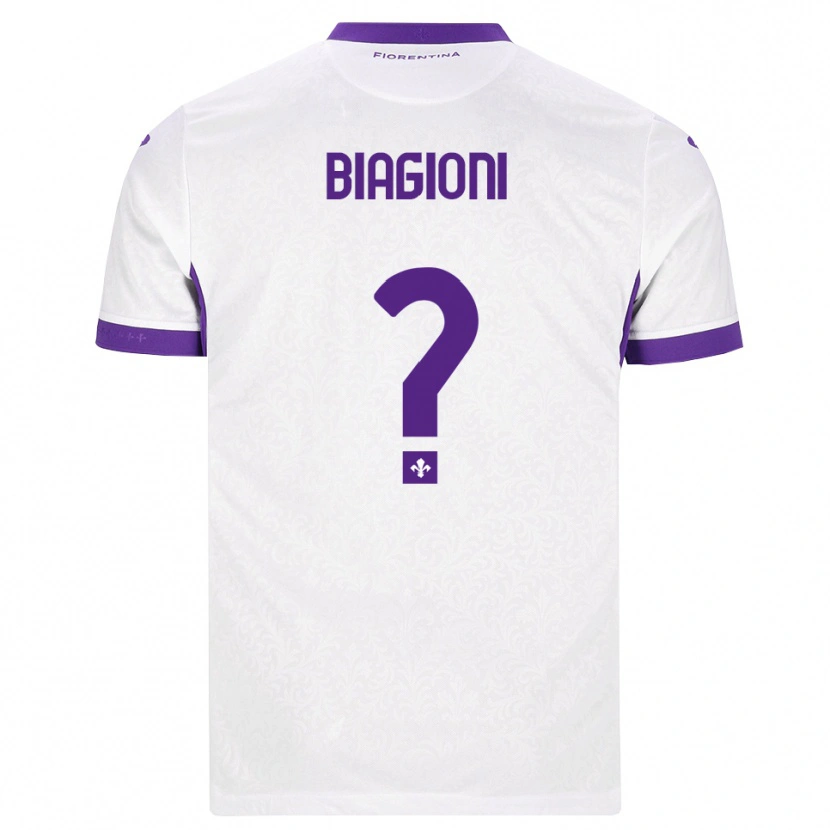 Danxen Dame Lorenzo Biagioni #0 Hvit Lilla Bortetrøye Drakt Trøye 2026/27 Skjorter T-Skjorte