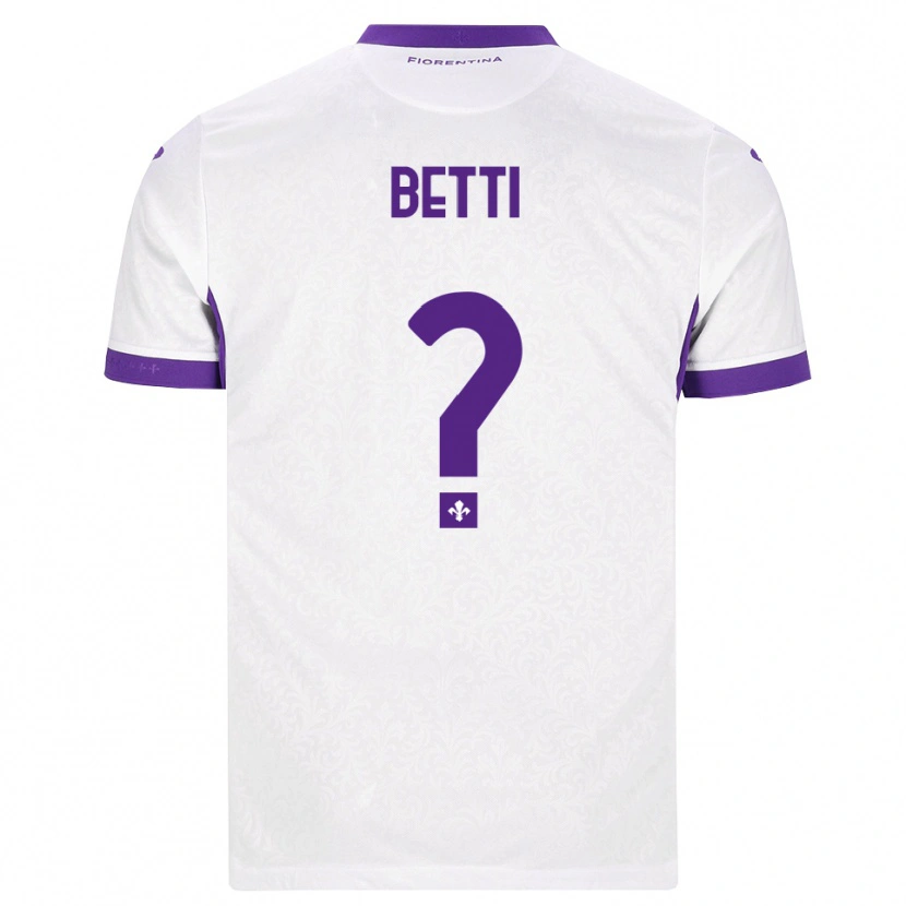 Danxen Dame Tiziano Betti #0 Hvit Lilla Bortetrøye Drakt Trøye 2026/27 Skjorter T-Skjorte