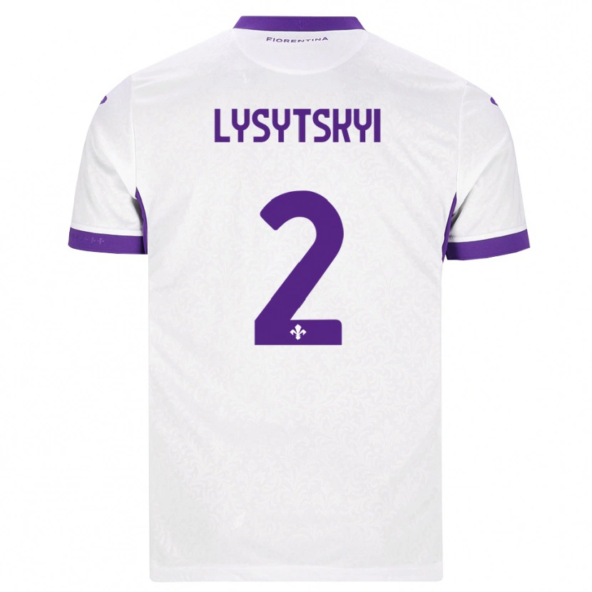 Danxen Dame Andriy Lysytskyi #2 Hvit Lilla Bortetrøye Drakt Trøye 2026/27 Skjorter T-Skjorte