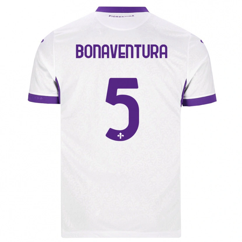 Danxen Dame Giacomo Bonaventura #5 Hvit Lilla Bortetrøye Drakt Trøye 2026/27 Skjorter T-Skjorte