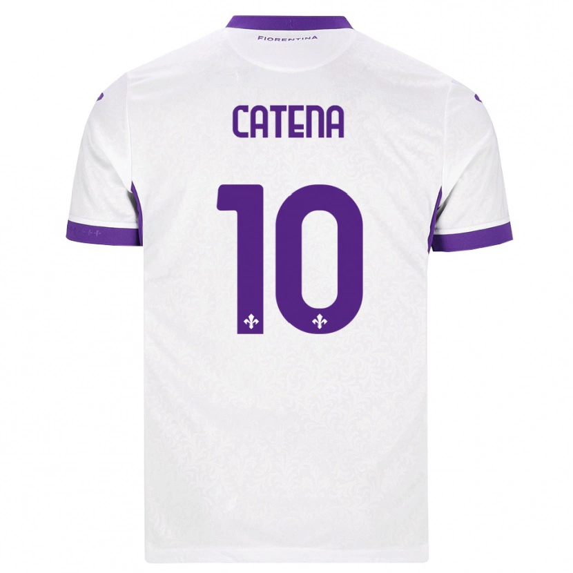 Danxen Dame Michaela Catena #10 Hvit Lilla Bortetrøye Drakt Trøye 2026/27 Skjorter T-Skjorte