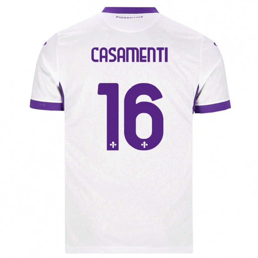Danxen Dame Mattia Casamenti #16 Hvit Lilla Bortetrøye Drakt Trøye 2026/27 Skjorter T-Skjorte