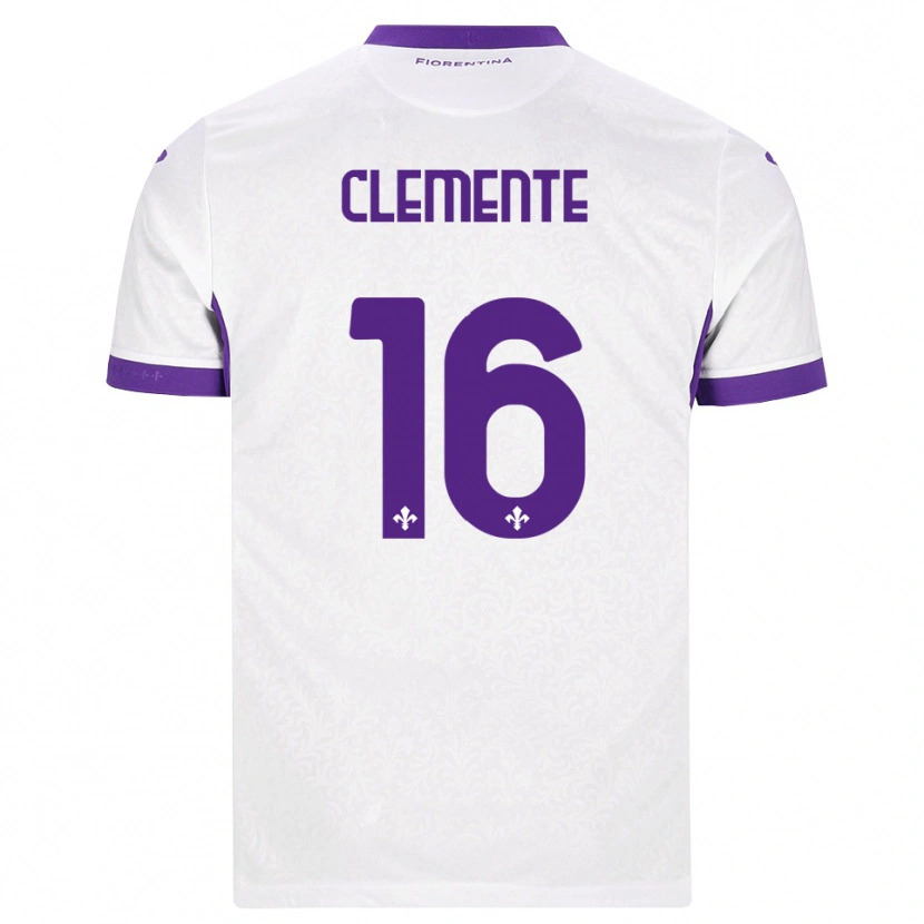 Danxen Dame Raffaele Clemente #16 Hvit Lilla Bortetrøye Drakt Trøye 2026/27 Skjorter T-Skjorte