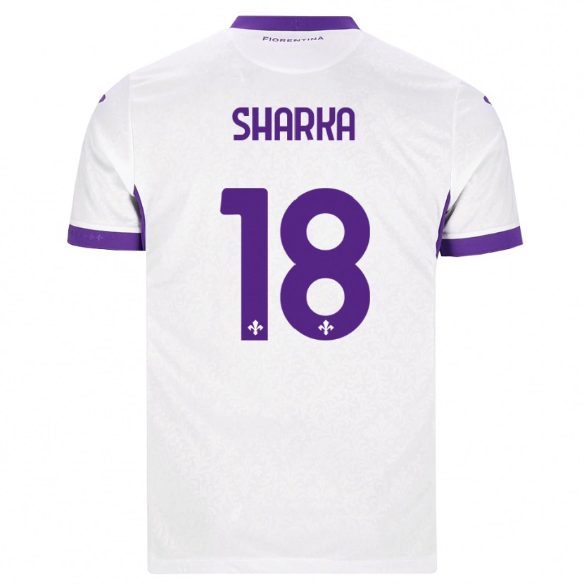 Danxen Dame Gentjan Sharka #18 Hvit Lilla Bortetrøye Drakt Trøye 2026/27 Skjorter T-Skjorte