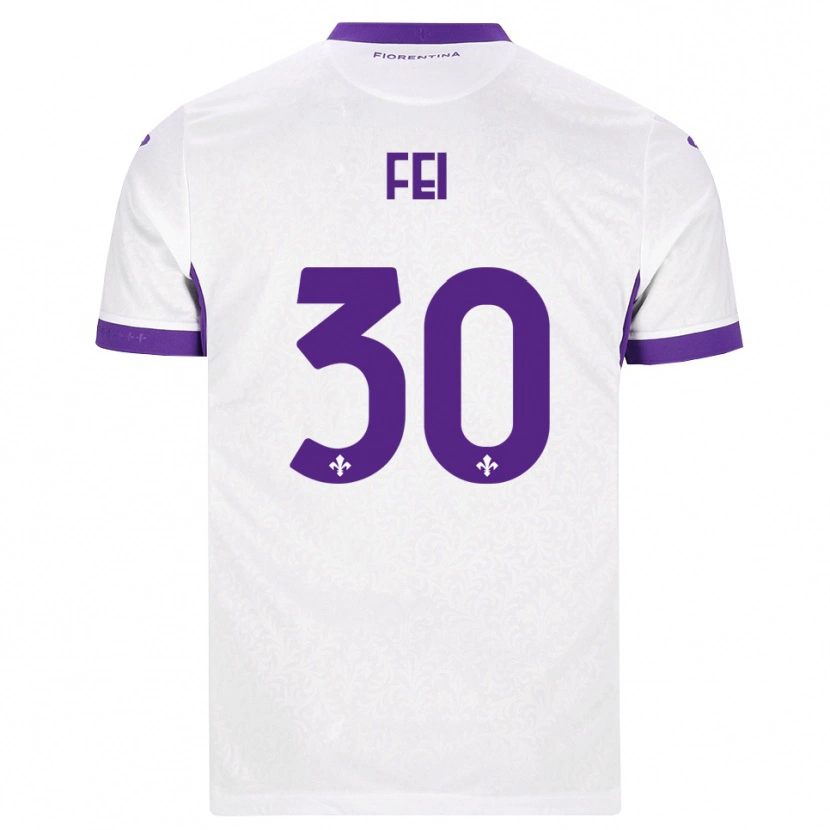 Danxen Dame Gianmaria Fei #30 Hvit Lilla Bortetrøye Drakt Trøye 2026/27 Skjorter T-Skjorte