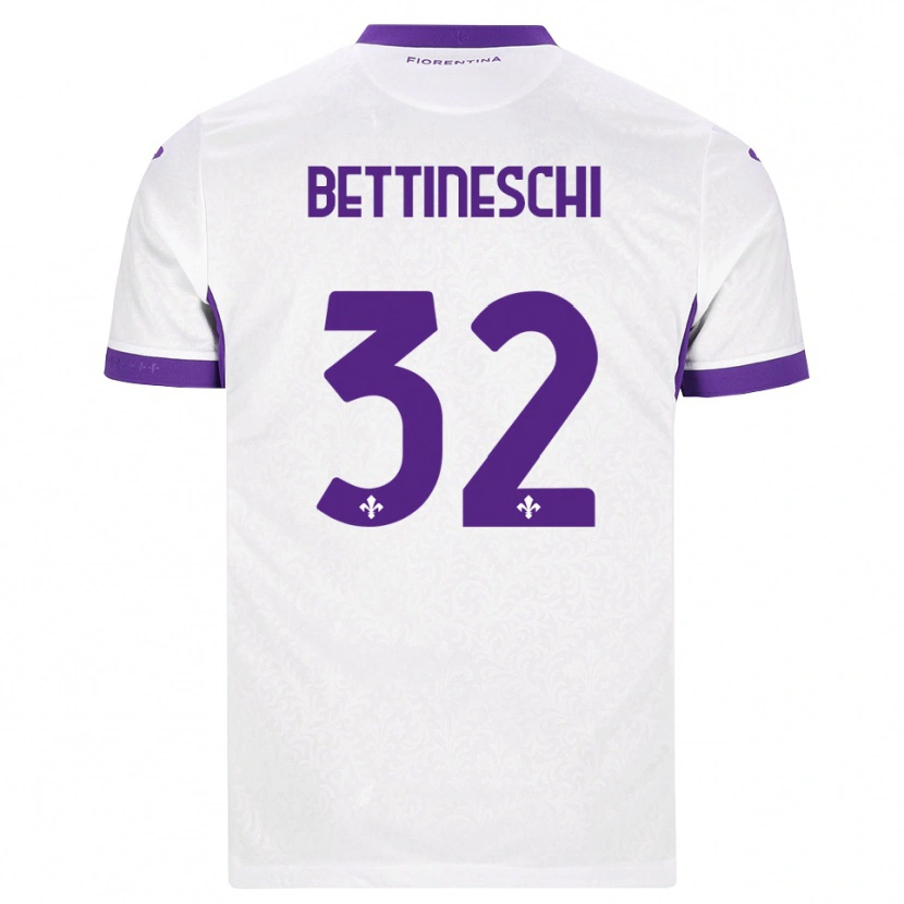 Danxen Dame Giorgia Bettineschi #32 Hvit Lilla Bortetrøye Drakt Trøye 2026/27 Skjorter T-Skjorte