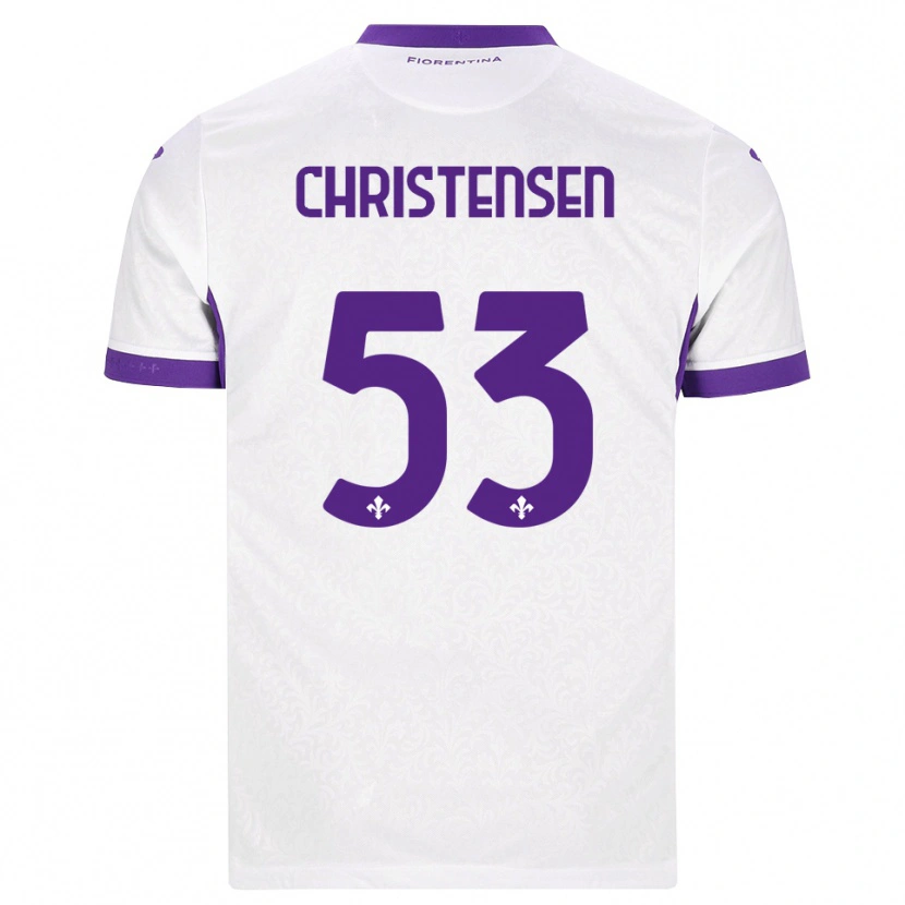 Danxen Dame Oliver Christensen #53 Hvit Lilla Bortetrøye Drakt Trøye 2026/27 Skjorter T-Skjorte