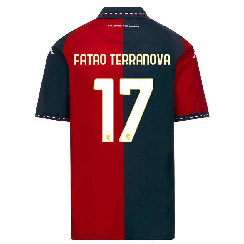 Danxen Barn Emanuele Fatao Terranova #17 Rød Svart Hvit Hjemmetrøye Drakt Trøye 2026/27 Skjorter T-Skjorte