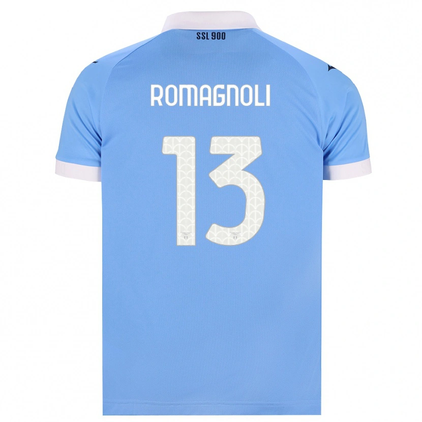 Danxen Barn Alessio Romagnoli #13 Himmelblå Svart Hvit Hjemmetrøye Drakt Trøye 2026/27 Skjorter T-Skjorte