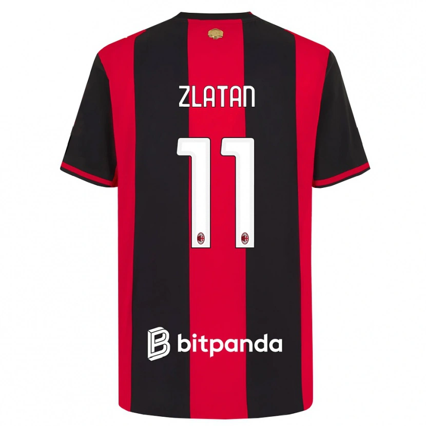 Danxen Barn Zlatan Ibrahimovic #11 Rød Svart Hvit Hjemmetrøye Drakt Trøye 2026/27 Skjorter T-Skjorte