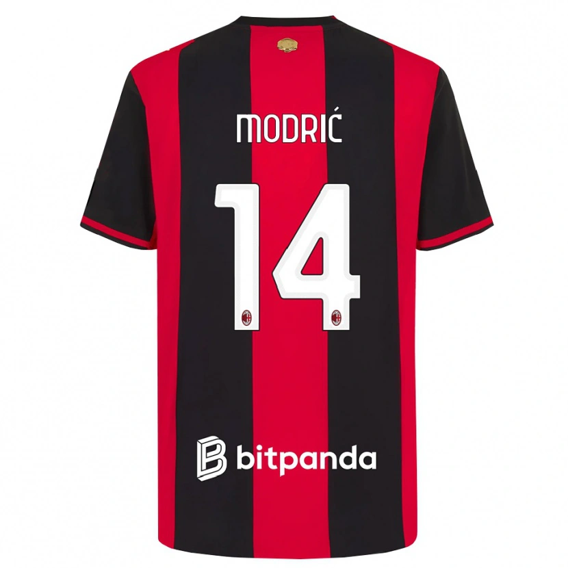 Danxen Barn Luka Modrić #14 Rød Svart Hvit Hjemmetrøye Drakt Trøye 2026/27 Skjorter T-Skjorte