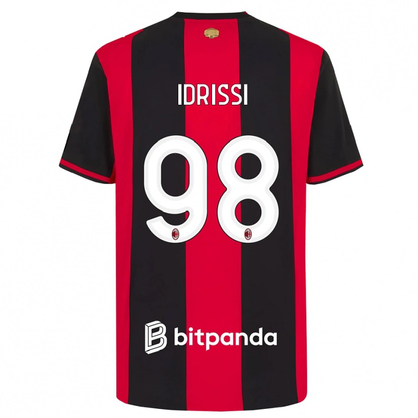 Danxen Barn Yahya Idrissi #98 Rød Svart Hvit Hjemmetrøye Drakt Trøye 2026/27 Skjorter T-Skjorte
