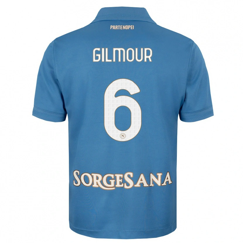 Danxen Barn Billy Gilmour #6 Dis Blå Hvit Hjemmetrøye Drakt Trøye 2026/27 Skjorter T-Skjorte