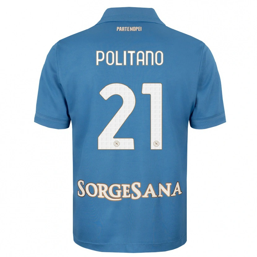 Danxen Barn Matteo Politano #21 Dis Blå Hvit Hjemmetrøye Drakt Trøye 2026/27 Skjorter T-Skjorte