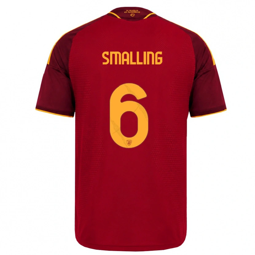 Danxen Barn Chris Smalling #6 Rød Gyllen Gul Hjemmetrøye Drakt Trøye 2026/27 Skjorter T-Skjorte