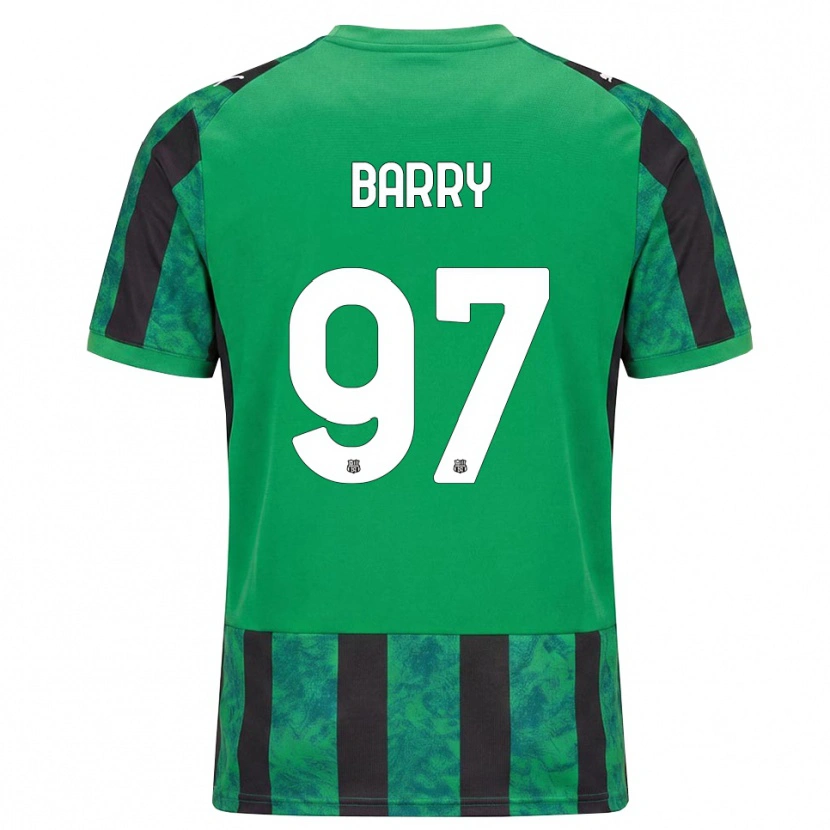 Danxen Barn Omar Barry #97 Grønn Svart Hvit Hjemmetrøye Drakt Trøye 2026/27 Skjorter T-Skjorte