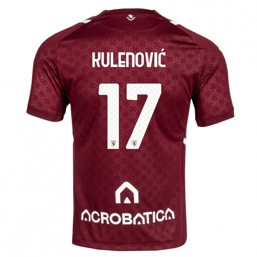 Danxen Barn Sandro Kulenović #17 Burgunder Hvit Hjemmetrøye Drakt Trøye 2026/27 Skjorter T-Skjorte