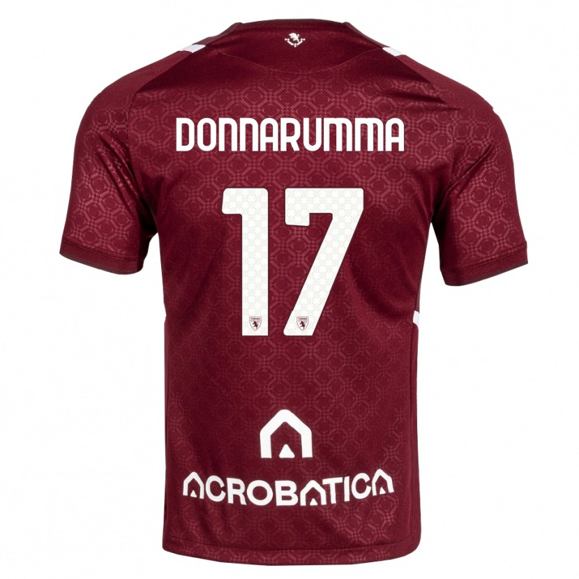 Danxen Barn Antonio Donnarumma #17 Burgunder Hvit Hjemmetrøye Drakt Trøye 2026/27 Skjorter T-Skjorte