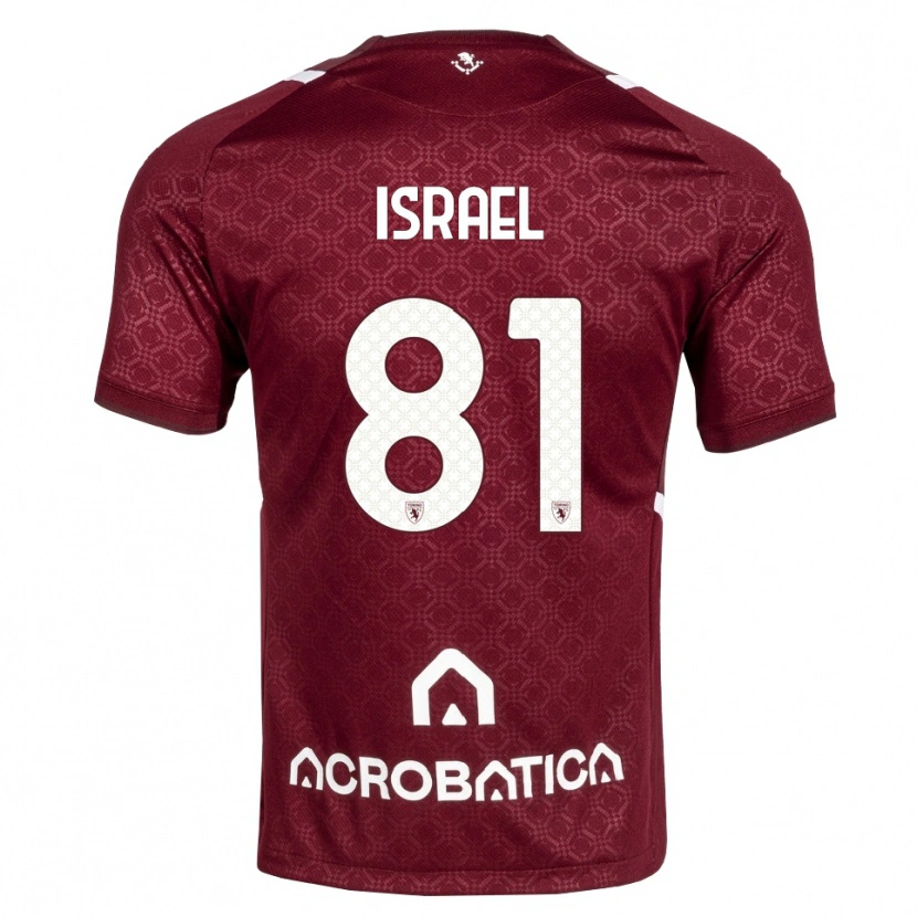 Danxen Barn Franco Israel #81 Burgunder Hvit Hjemmetrøye Drakt Trøye 2026/27 Skjorter T-Skjorte