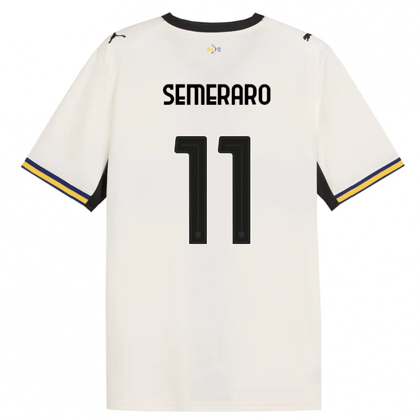 Danxen Barn Riccardo Semeraro #11 Off-White Svart Gul Hjemmetrøye Drakt Trøye 2026/27 Skjorter T-Skjorte