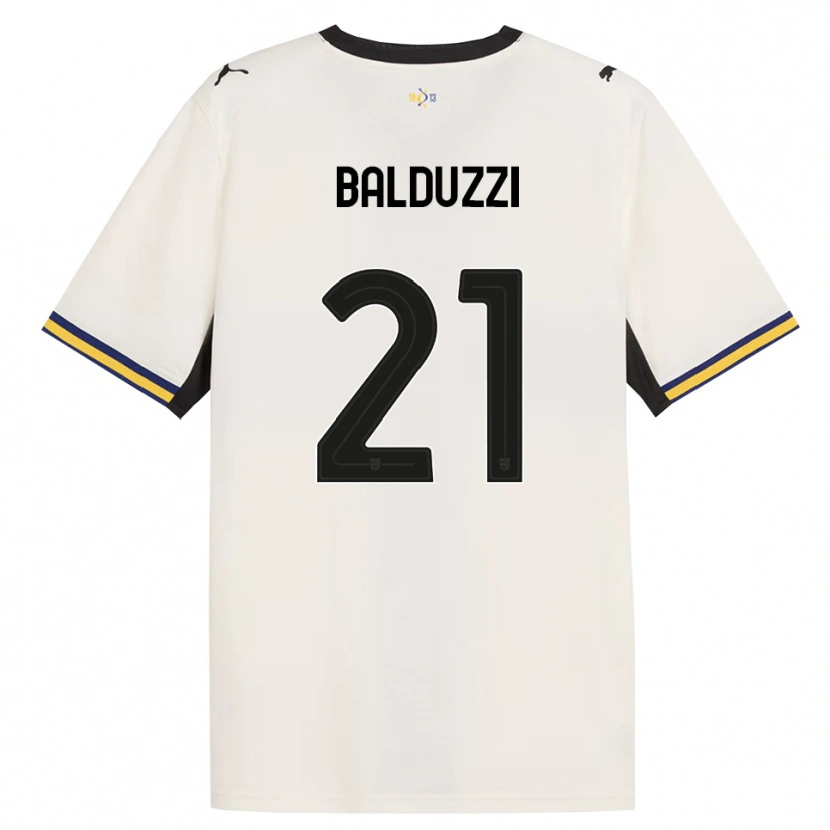 Danxen Barn Davide Balduzzi #21 Off-White Svart Gul Hjemmetrøye Drakt Trøye 2026/27 Skjorter T-Skjorte