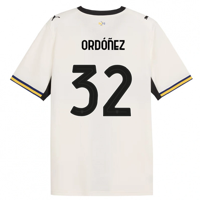 Danxen Barn Christian Ordóñez #32 Off-White Svart Gul Hjemmetrøye Drakt Trøye 2026/27 Skjorter T-Skjorte