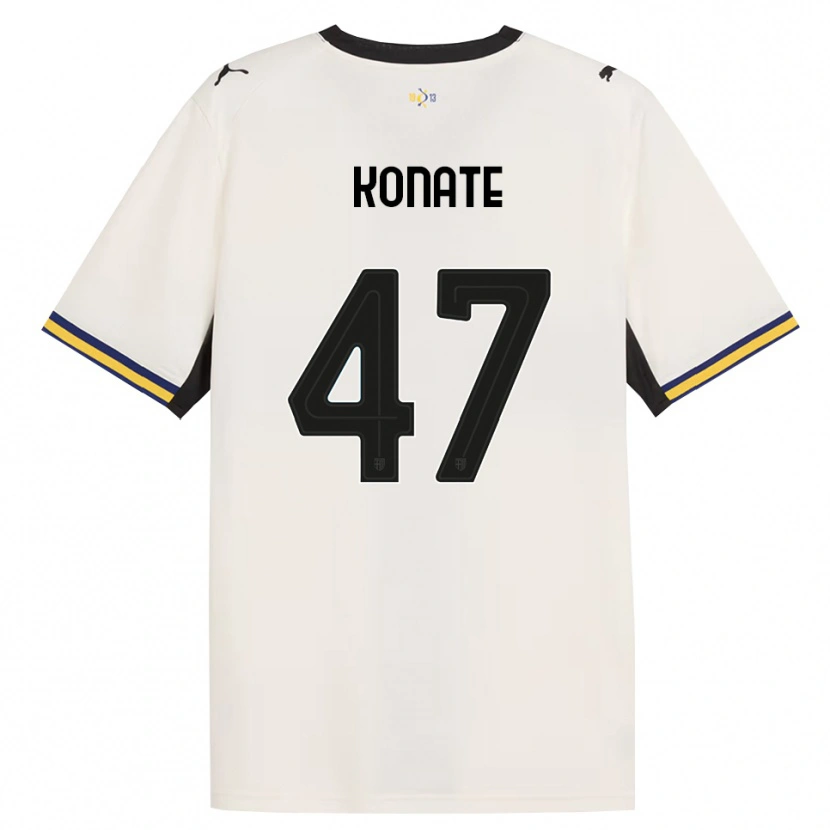 Danxen Barn Abdou-Salam Konate #47 Off-White Svart Gul Hjemmetrøye Drakt Trøye 2026/27 Skjorter T-Skjorte