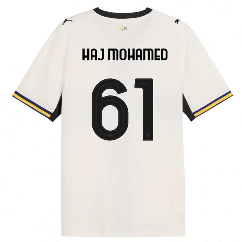 Danxen Barn Anas Haj Mohamed #61 Off-White Svart Gul Hjemmetrøye Drakt Trøye 2026/27 Skjorter T-Skjorte