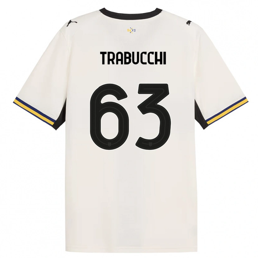 Danxen Barn Nicolas Trabucchi #63 Off-White Svart Gul Hjemmetrøye Drakt Trøye 2026/27 Skjorter T-Skjorte