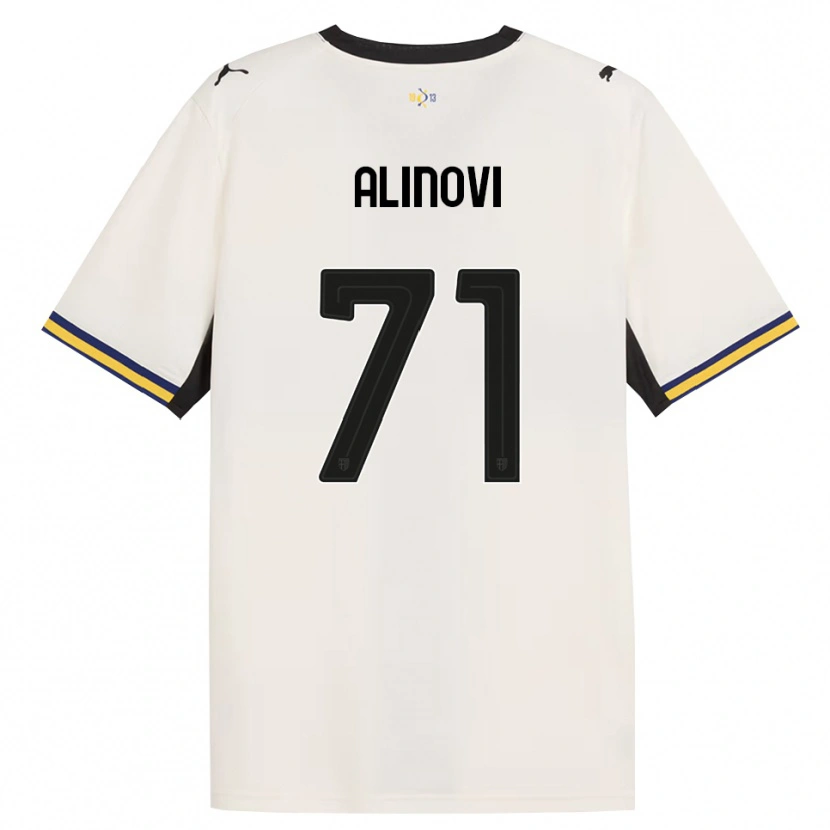 Danxen Barn Filippo Alinovi #71 Off-White Svart Gul Hjemmetrøye Drakt Trøye 2026/27 Skjorter T-Skjorte