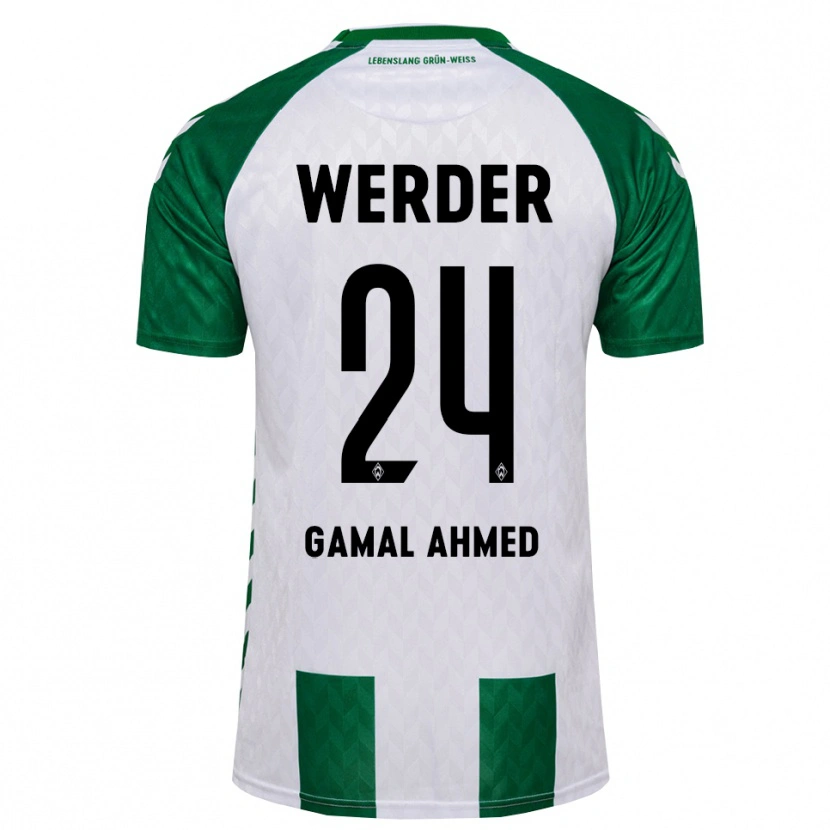 Danxen Barn Adam Gamal Ahmed #24 Grønn Hvit Hjemmetrøye Drakt Trøye 2026/27 Skjorter T-Skjorte