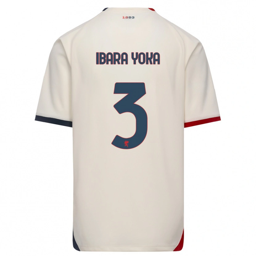 Danxen Barn Rafael Ibara Yoka #3 Off-White Rød Bortetrøye Drakt Trøye 2026/27 Skjorter T-Skjorte