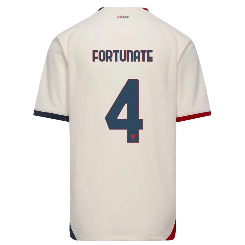 Danxen Barn Tony Fortunate #4 Off-White Rød Bortetrøye Drakt Trøye 2026/27 Skjorter T-Skjorte