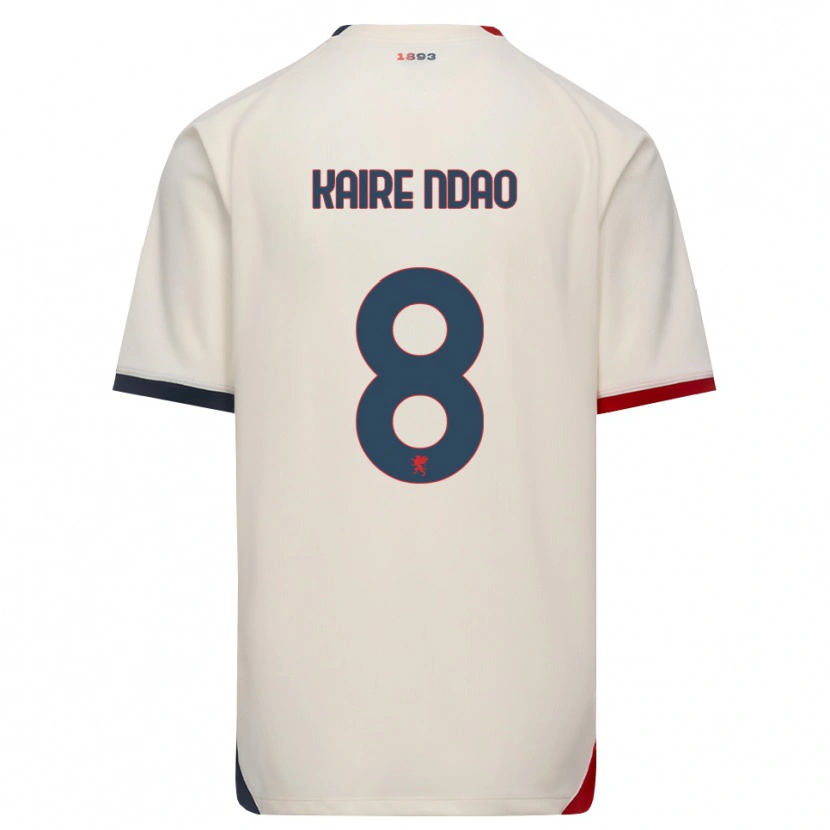 Danxen Barn Mor Kaire Ndao #8 Off-White Rød Bortetrøye Drakt Trøye 2026/27 Skjorter T-Skjorte