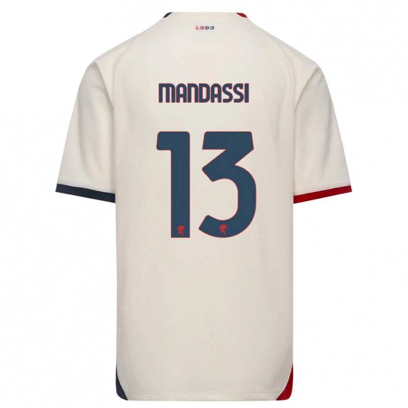 Danxen Barn Amir Mandassi #13 Off-White Rød Bortetrøye Drakt Trøye 2026/27 Skjorter T-Skjorte