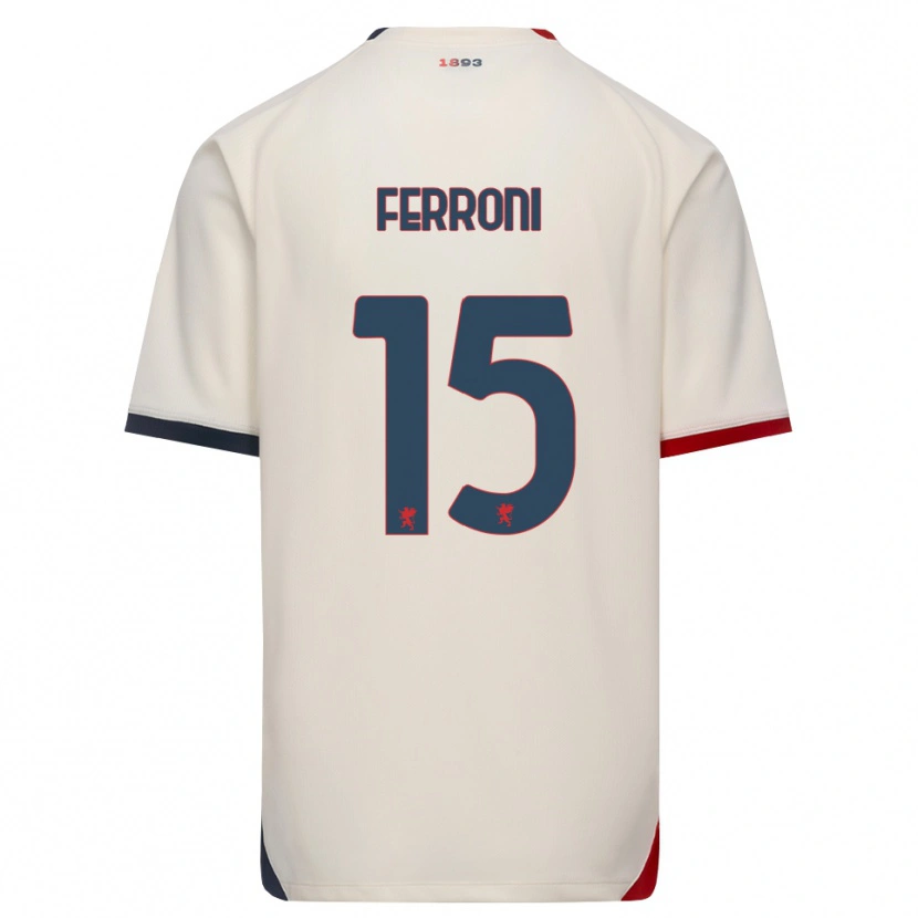 Danxen Barn Leonardo Ferroni #15 Off-White Rød Bortetrøye Drakt Trøye 2026/27 Skjorter T-Skjorte
