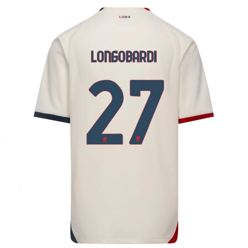 Danxen Barn Giovanni Longobardi #27 Off-White Rød Bortetrøye Drakt Trøye 2026/27 Skjorter T-Skjorte