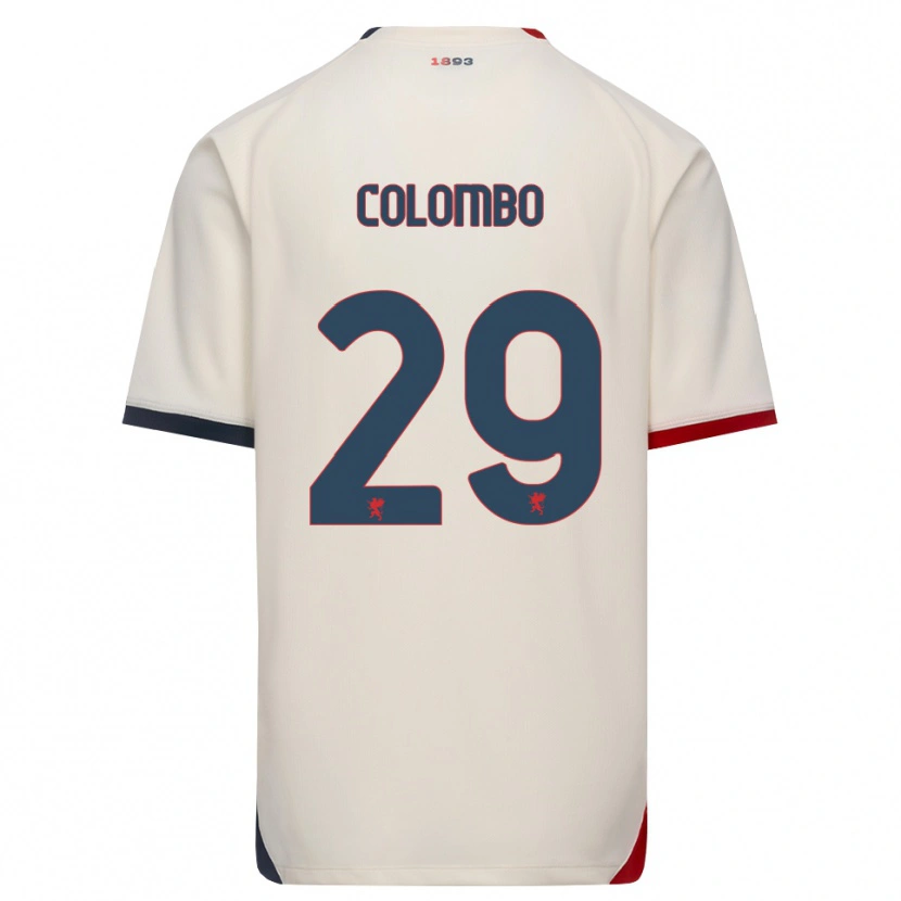 Danxen Barn Lorenzo Colombo #29 Off-White Rød Bortetrøye Drakt Trøye 2026/27 Skjorter T-Skjorte