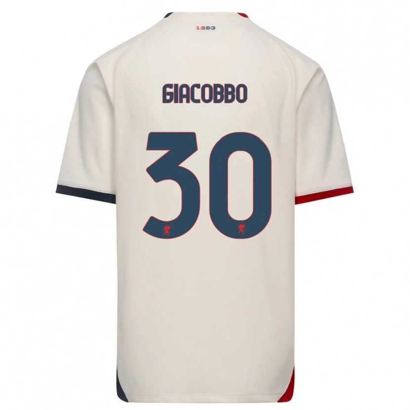 Danxen Barn Giulia Giacobbo #30 Off-White Rød Bortetrøye Drakt Trøye 2026/27 Skjorter T-Skjorte