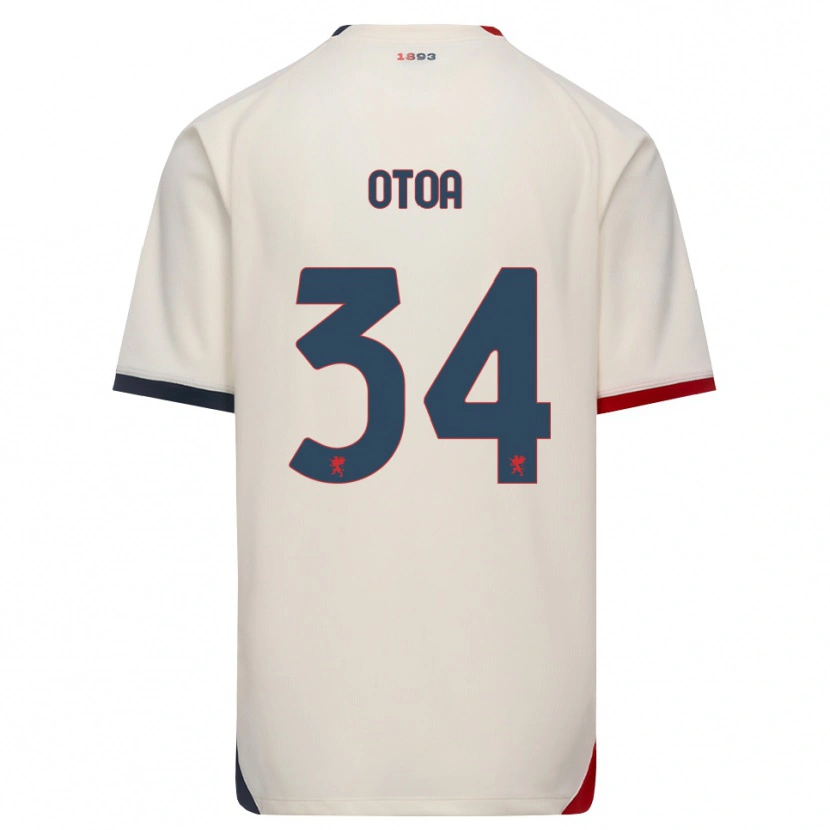 Danxen Barn Sebastian Otoa #34 Off-White Rød Bortetrøye Drakt Trøye 2026/27 Skjorter T-Skjorte
