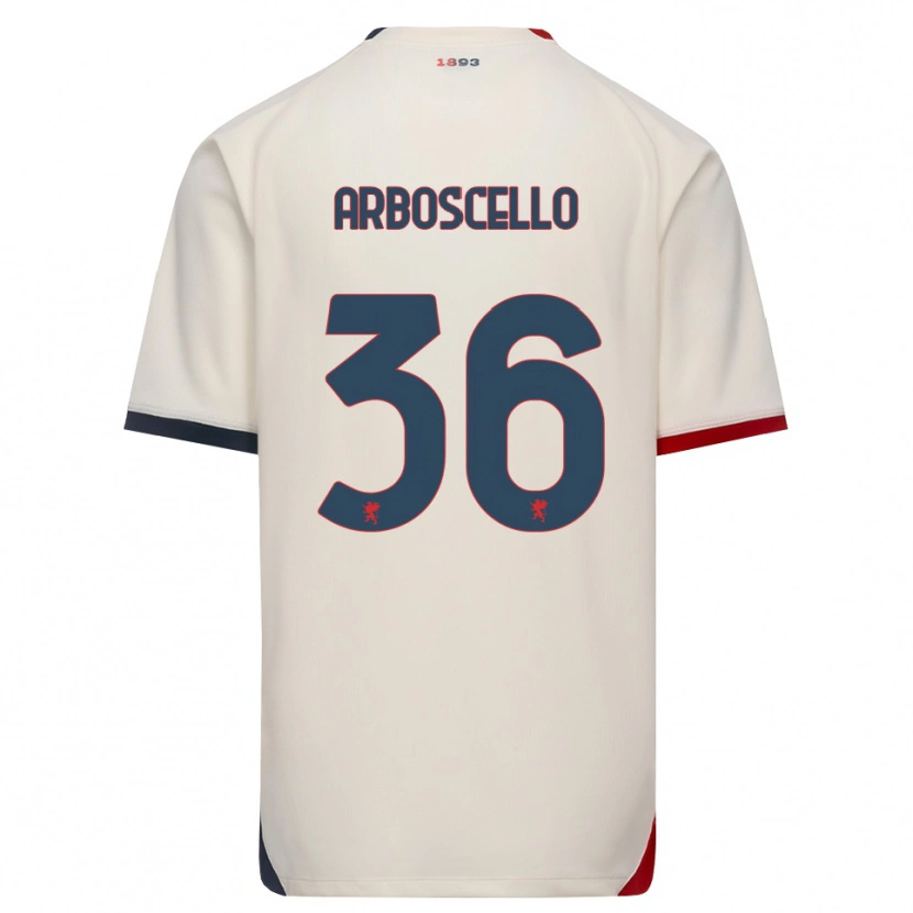 Danxen Barn Riccardo Arboscello #36 Off-White Rød Bortetrøye Drakt Trøye 2026/27 Skjorter T-Skjorte