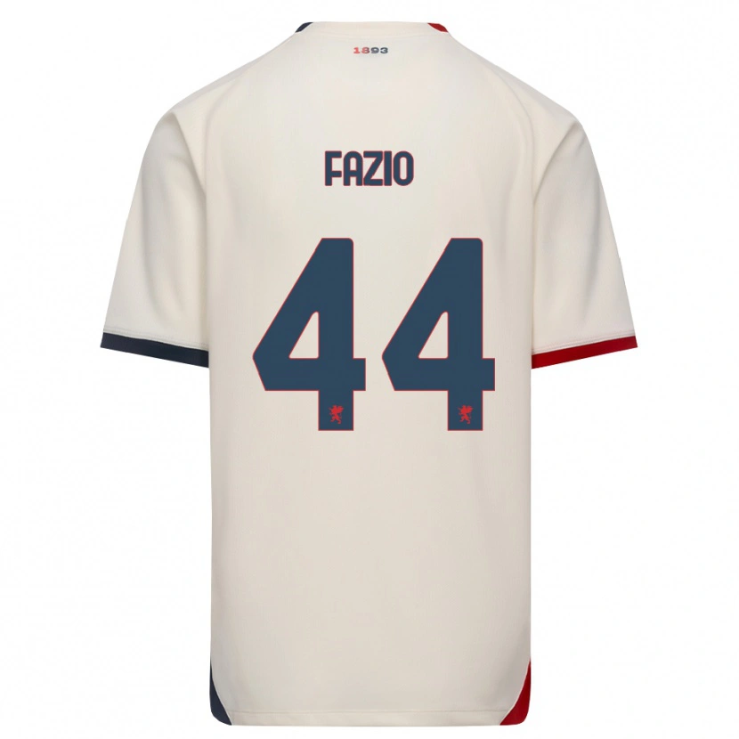 Danxen Barn Agostino Fazio #44 Off-White Rød Bortetrøye Drakt Trøye 2026/27 Skjorter T-Skjorte