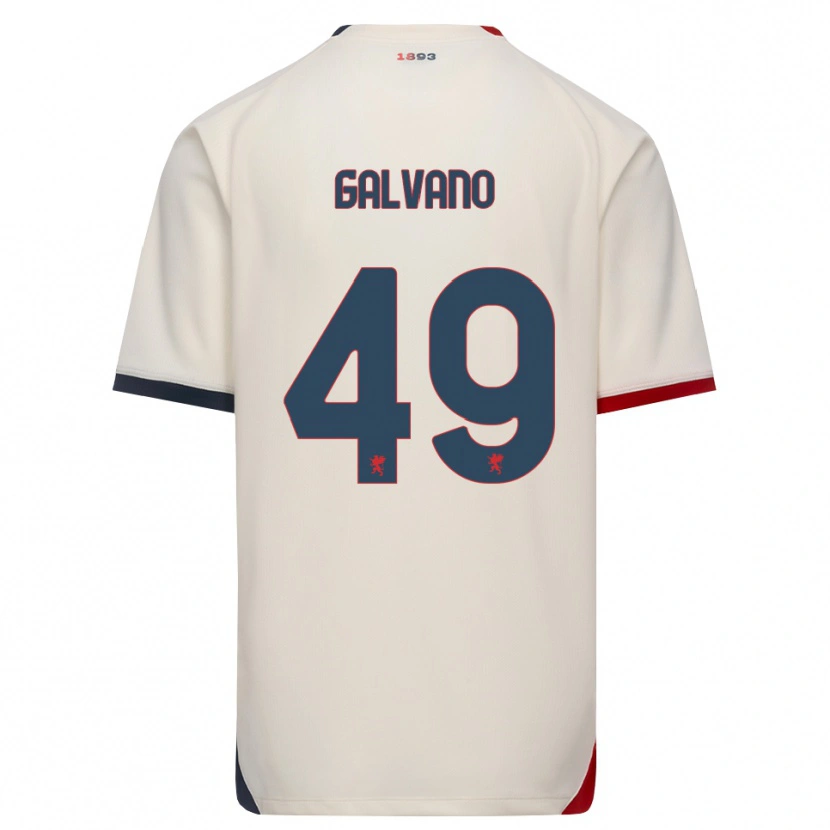 Danxen Barn Cristian Galvano #49 Off-White Rød Bortetrøye Drakt Trøye 2026/27 Skjorter T-Skjorte